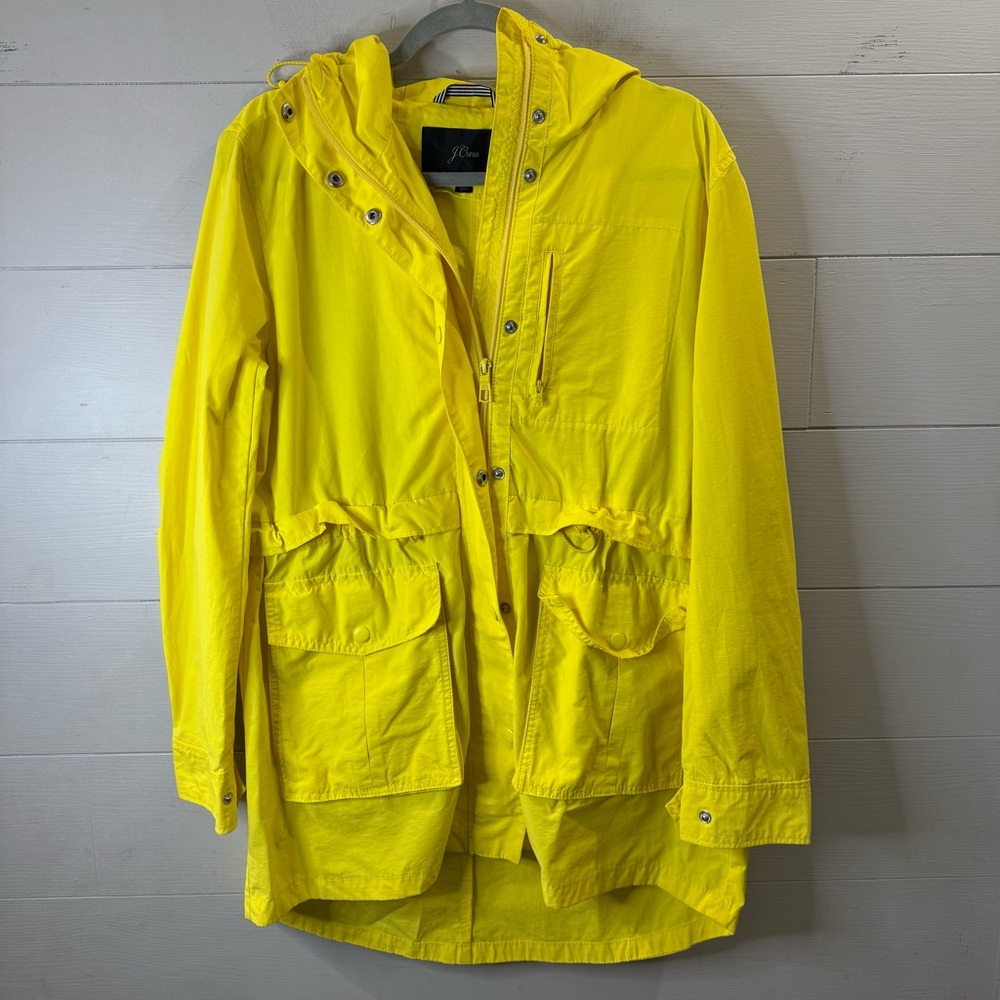 J. Crew | Women's Yellow Hooded Perfect Lightweight Jacket Size Small Tall